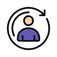User reload , Social media filled design editable stroke icon. vector