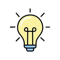 Light bulb icon. Idea symbol. illustration in flat style. vector