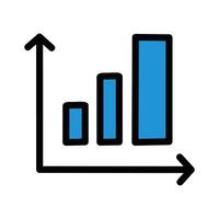 Bar chart , Bar diagram filled style icon editable stroke outline vector
