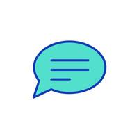 Speech bubble icon. Dialog symbol. Flat design style. vector