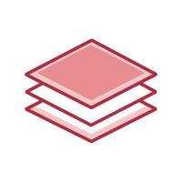 layers stack icon isolated on white background for your web and mobile app design, Layer stack logo concept. vector