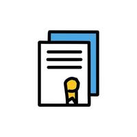 Certificate icon. Perfect for application, web, logo and presentation template. icon design line style vector