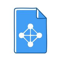document icon. Flat design style file symbol. vector