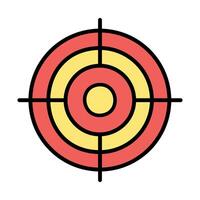 Target icon. Flat illustration of bulls eye symbol for web design vector