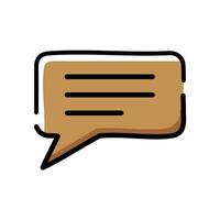 Speech bubble illustration. Chat message filled design editable outline icon. vector