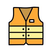 Fisherman vest illustration, filled design editable outline icon vector