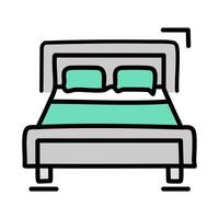 Bed related filled design editable outline icon vector