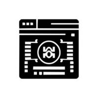 Web development black icon. UI and UX concept illustration, flat symbol, glyph sign. vector
