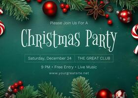 Christmas Party Invitation template