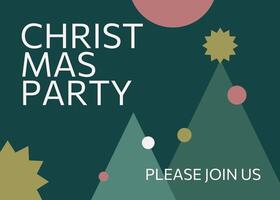 Christmas Party Invitation Card LandscapeTemplate template