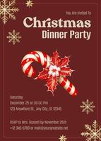 Christmas Dinner Invitation template