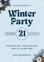 Winter Party Invitation template