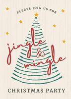 Christmas Party Invitation Card Portrait Template