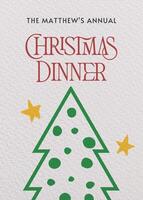Simple Christmas Dinner Invitation Template