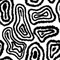 Aesthetic Contemporary printable seamless pattern with abstract line, dot, shape brush stroke in black and white colors. Boho background in minimalist style Illustration for wallpaper fabric vector