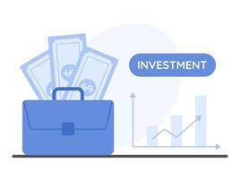 Tax calculation and financial planning. Briefcase with tax form, calendar, and chart indicating profit growth vector