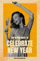 new year celebration pinterest graphic template