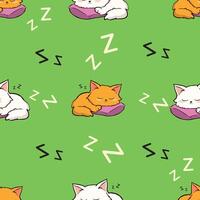 cute pattern cat vector