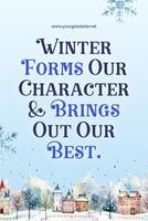 Quotes of Winter Pinterest Graphic template