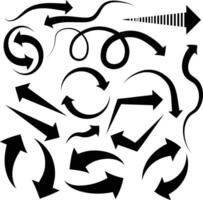 Elegant Black Arrow Silhouette Design for Directional and Decorative Use vector