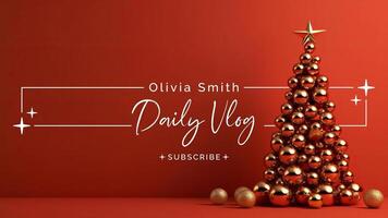 Christmas themed influencer channel template