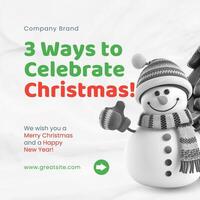How to Celebrate Christmas Infographic Linkedin Post template