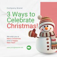 How to Celebrate Christmas Infographic Linkedin Post template
