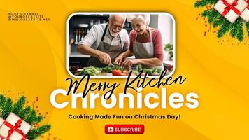 Cooking On Christmas Youtube Banner template