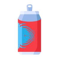 Steel Can Flat Style Container vector
