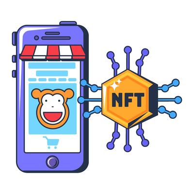 Multi Colored Buy NFT Image In Digital Icon