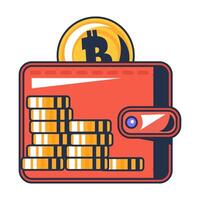 Multi Colored Storing Cryptocurrency Icon vector