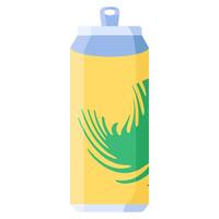 Aluminum Can Flat Style Container vector