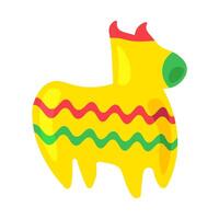 Ceramic Toy Whistle In Shape Of Llama Alpaca vector