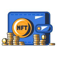 Multi Colored Storing NFT Assets Concept vector