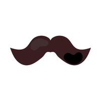 False Decorative Men Mustache Of Solid Macho vector