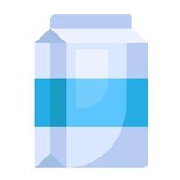 Paperboard Flat Style Container vector