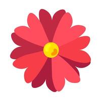 Red Gerbera Flower For Headdresses And Wreaths vector