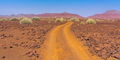 Scenic view of the Palmwag Concession Area in Namibia. photo