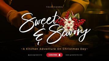 Cooking On Christmas Youtube Banner template