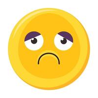 Sad Emoji Cute Cartoon Icon Element vector