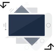 Rotate Your Phone illustration in a flat style vector