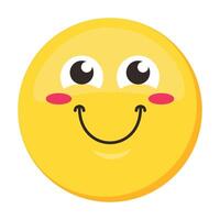 Big Smile Emoji Cute Cartoon Icon Element vector