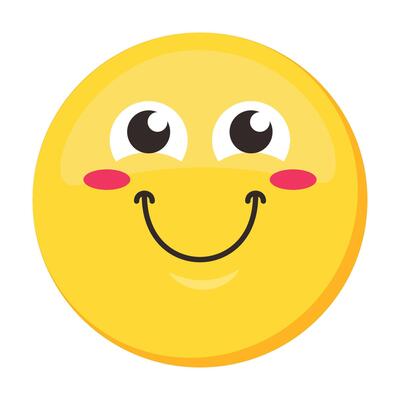 Big Smile Emoji Cute Cartoon Icon Element