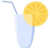 Highball Glass Flat Style Container vector