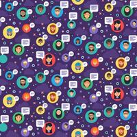 Diverse Community Seamless Pattern vector