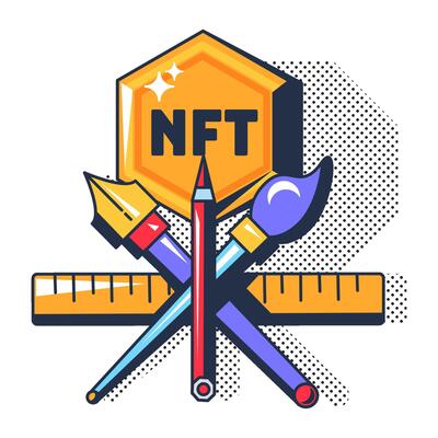 Multi Colored Sale Of Digital NFT Goods Icon