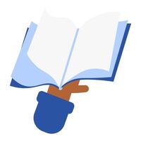 Open Paper Book Tradition Of Printing And Reading vector