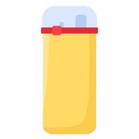 Insulated Water Bottle Flat Style Container vector