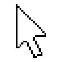 Pixel computer mouse click pointer cursor arrow. Mouse cursor arrow. Pointer arrow. Cursor icon vector