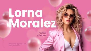 Pink Fashion Influencer Mobile Facebook Cover template